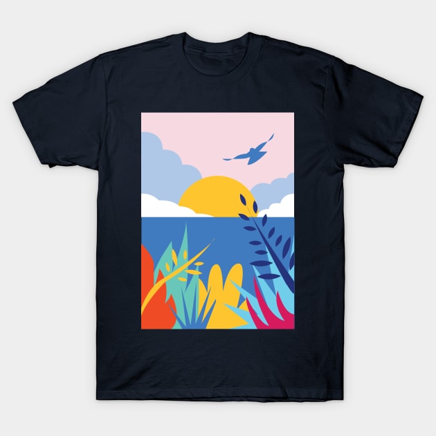 Sea and Sun T-Shirt by Malikom